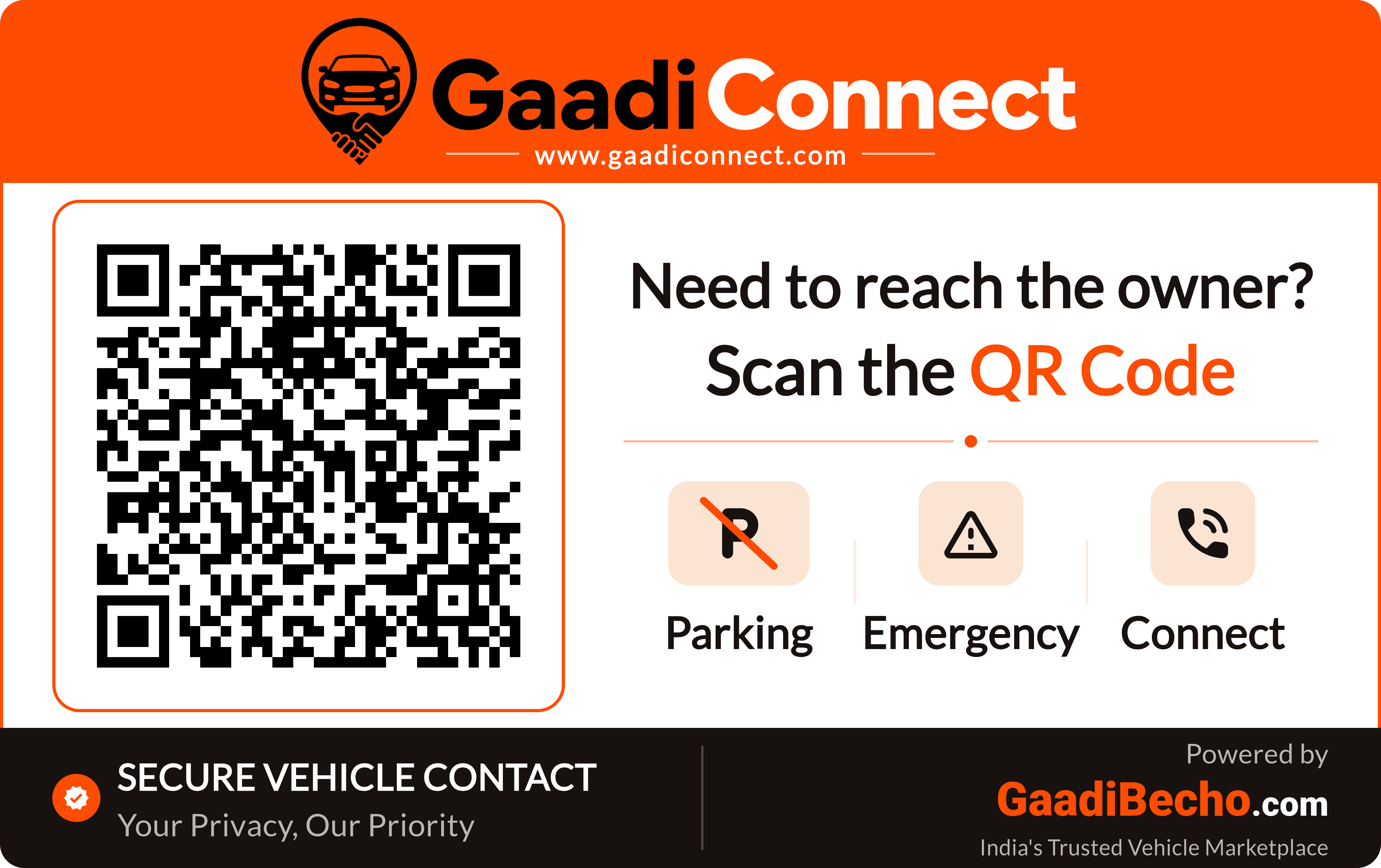 GaadiConnect Sticker